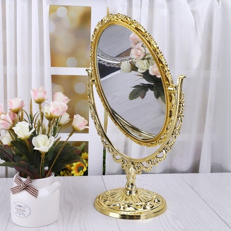 2 Sides Makeup Mirror Stand Table, Dresser Top Mirror With Stand