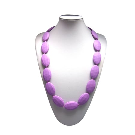 Chain Baby Teething DIY Necklace Teether Charm BPA-Free Beads Polygon Silicone 