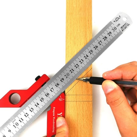Woodworking Scriber 45° 90° Scribing Rule Marking Tool Scribe Layout Gauge 300mm Woodworking Scriber 45° 90° Scribing Rule Marking Tool Scribe Layout Gauge 300mm