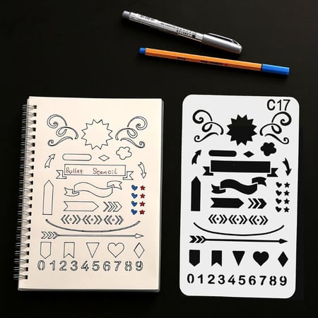 HELYZQ 24pcs/Set Children Painting Template Hand Account DIY Album Drawing Board Stenci 