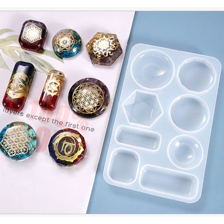 Silicone earring mold Geometric mould for resin and epoxy