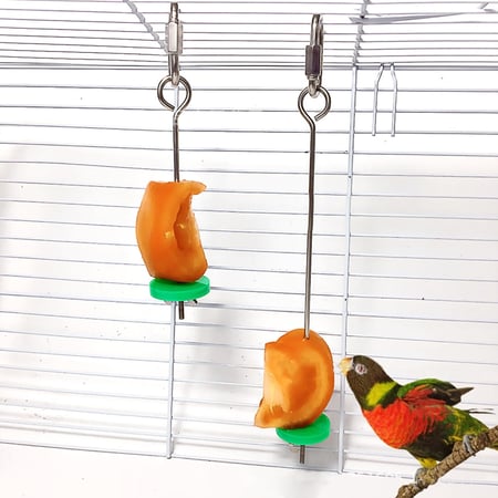 Fruit Vegetable Holder Skewer Stick for Parrot Bird Rabbit Hutch Caged Bird SALE