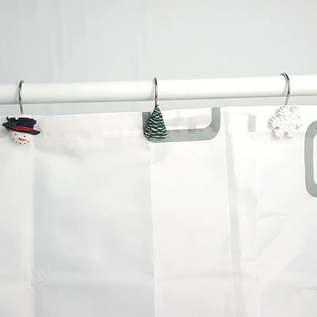 12pcs Shower Curtain Hooks Cartoon, Tree Shower Curtain Hooks