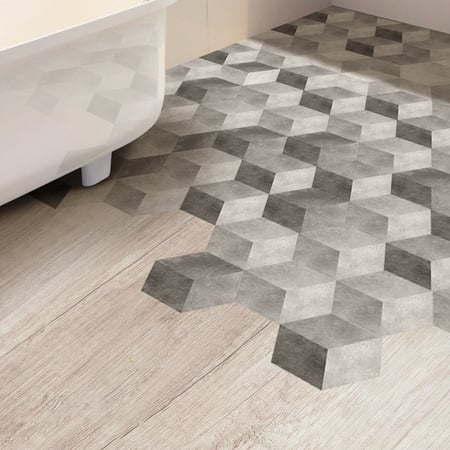 10pcs Retro Cement Style Hexagonal Wall, Cement Hexagon Floor Tile