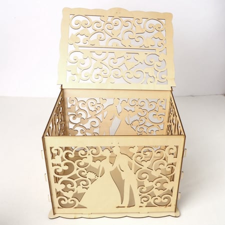 Hollow Design Diy Wedding Card Box With