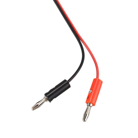 Red+Black Cord Cable Alligator Test Lead Clip to Male Banana Plug 1M 