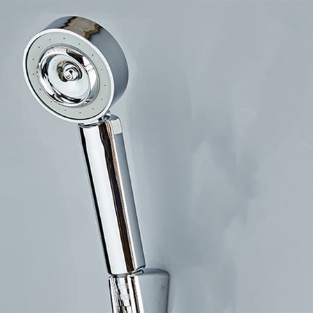 Double Sided Shower Head Round Water Saving High Pressure Handheld Bathroom 