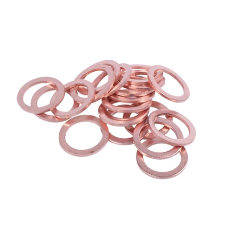 Electronics Household Products Gasket Accessories 20 pcs 10mm x 14mm x 1mm Copper Washer Seal Spacer Seal for Piping
