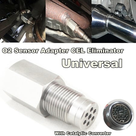 4X O2 Sensor Spacer Adapter Bung mini Catalytic Converter Fix Check Engine Light