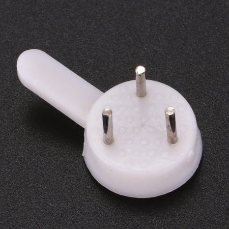 20pcs Small Plastic Hard Wall Picture Frame Hooks Hangers 3-Pin White NEW 