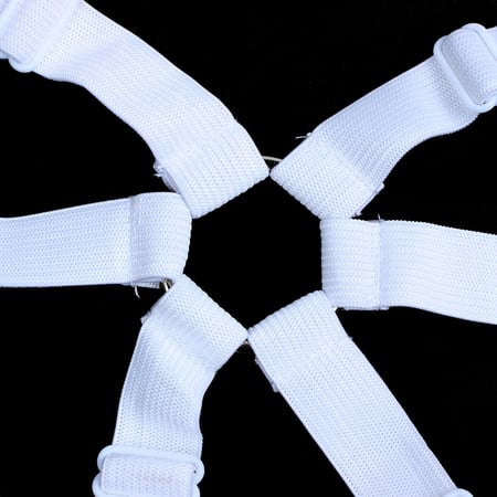 3-Way Adjustable Heavy Duty Bed Sheet Fasteners Grippers Suspenders Strap Holder 