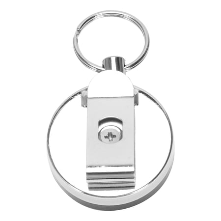 Retractable Key Chain Key Card Badge Holder Steel Recoil Ring Pull Belt Clip New 