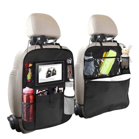 Car Back Seat Organiser Multi Pocket Storage Bag with Tablet iPad Holder