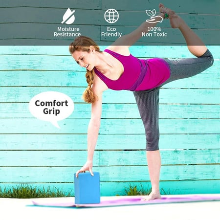 Yoga Block and High Density EVA Foam Yoga Brick to Support Balance and Deepen Po 