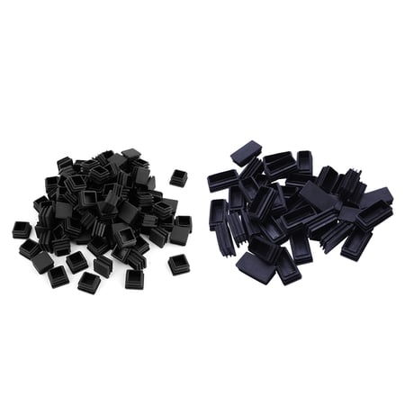 20pcs Black Plastic Blanking End Caps Tubing Tube Inserts 20mm x 40mm