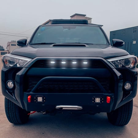 4 Pcs External White Led Lights Decoration Led Front Grille Lights For 14 19 Toyota 4runner Trd Pro Grille Running Lamps Buy 4 Pcs External White Led Lights Decoration Led Front Grille