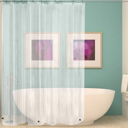 1set Clear Shower Curtain Liner With, Long Clear Plastic Shower Curtain Liner