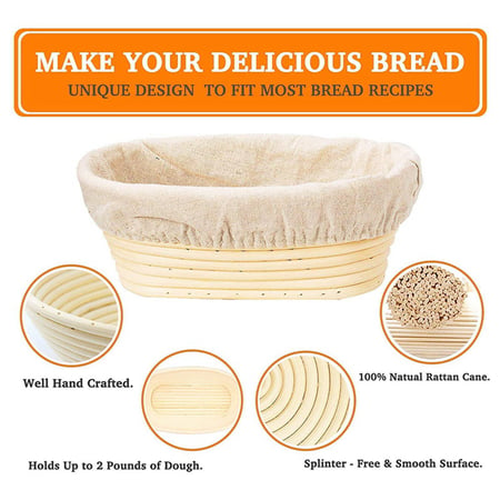 Bread Linen 9 Inch and 10 Inch Banner Leak Proof Baskets Bread Wrap Baskets 