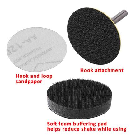 100Pcs 2'' 50mm Mixed Sander Sanding Discs 80-3000 Grit Pads Hook Loop Sandpaper 
