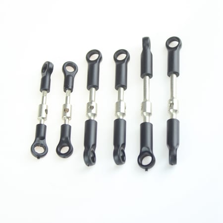 Adjustable Servo Pull Rods Set for WLtoys 144001 RC Car Buggy Replacement 