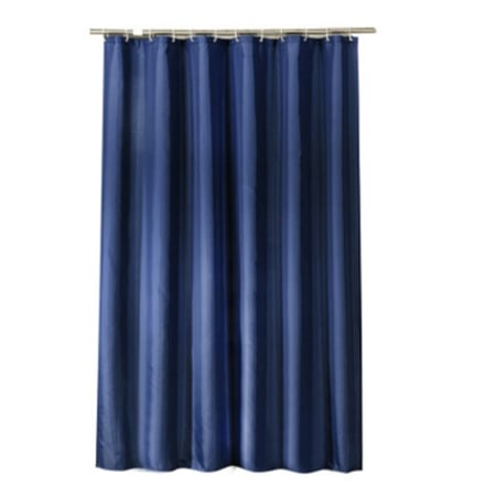 Dark Blue Thick Polyester Fabric Plain, Solid Blue Fabric Shower Curtains