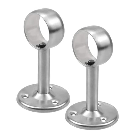 2 Pieces Curtain Rod Holder Stainless, Metal Shower Curtain Rod Holders
