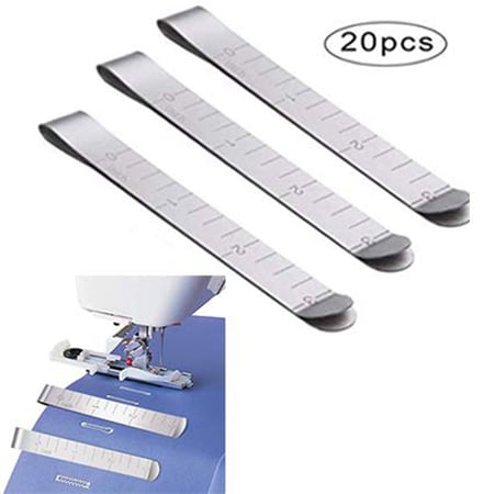 36Pcs Sewing Clips Set of 6Pcs Stainless Steel Hemming Clips 3 Inches Measurement Ruler and 30Pcs Plastic Garment Clips,Quilting Supplies for Wonder Clips Pinning and Marking Accessories