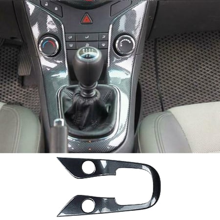 Carbon Fiber Center Console Button Trim Cover 2pcs For Chevrolet Cruze 2009-2015 