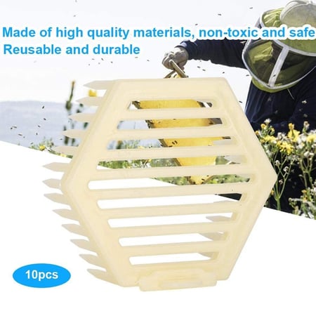 10pcs Bee Cage Bamboo Conveinet Beekeeping Tool Bee Cage 