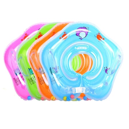Baby Infant Swimming Pool Bath Shower Neck Floating Inflatable Ring Circle Toy 