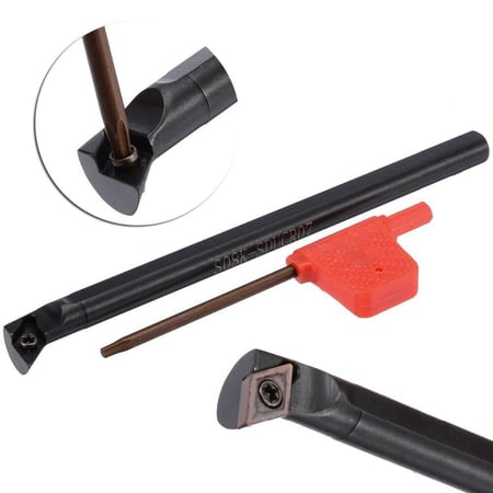 High Grip Turning Tool Holder S08K-SDUCR07 Insert Blades for Semi-Finishing Cast Iron Lathe Turning Tool Finishing Replacement Turning Tool Boring Bar 