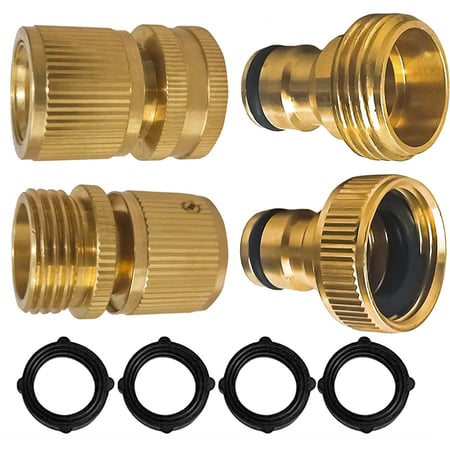 3/4' 10x Garden Hose Quick Connect Water Hose Fit Brass Female Male Connector 