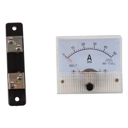 50A 75mV Shunt Resistor DC 0-50A Analog Amp Meter Ammeter Current Panel 