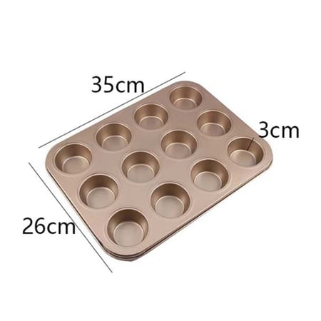 2Pcs Canele Molds French Cake Pan Nonstick 8-Cavity Cannele Mold Muffin Baking Pans for Oven Baking