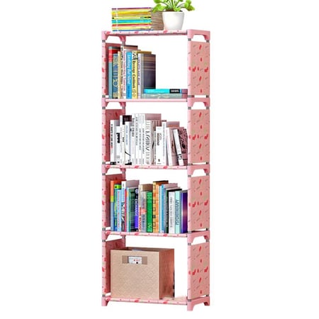 5 Shelf Bookcase Book Shelves Bookshelf, Storage Bin Bookcase