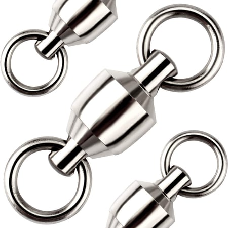 50x High Strength Ball Bearing Swivel Stainless Steel Welding Rings Black Nickel