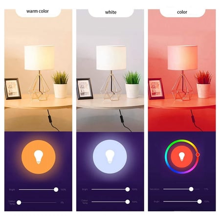 4pcs Wifi Smart Led Light Alexa, Wifi Smart Led Table Lamp