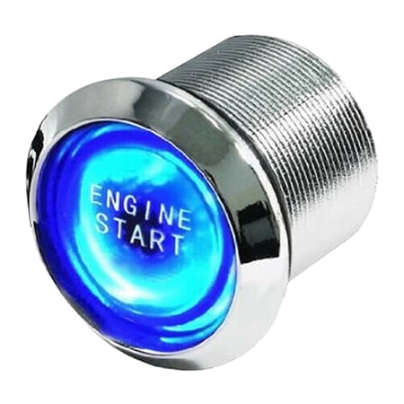 Car SUV Engine Ignition Push Start Button Red LED Light DC12V Starter Switch Kit