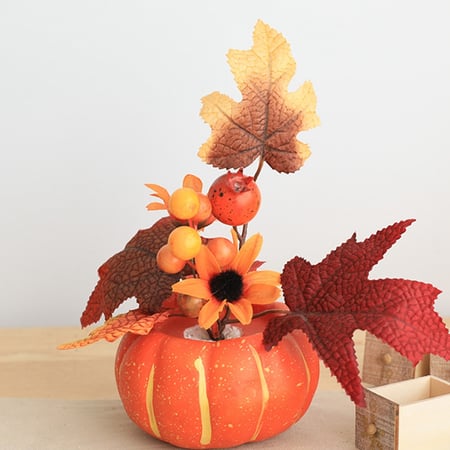Artificial Pumpkins Table Home House Prop Thanksgiving Halloween Room Decor 