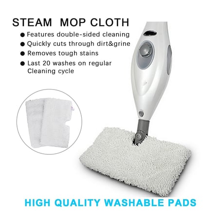2PCS Washable Replacement Cleaning Pads for Shark Steam Mop S3501 S3601 S3550 