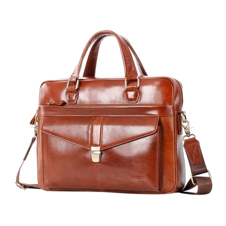 Mens Messenger Bag Mens Briefcase Leather Mens Tote Bag Computer Bags First Layer Leather Business Briefcase Suitable for Business Casual Laptop Bag Briefcase Satchel Bag 
