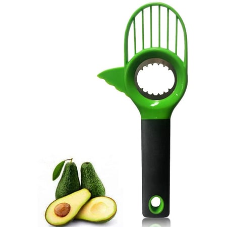 3-in-1 Avocado Slicer Peeler Cutter with Silicone Grip Handle Kitchen Tool 3-in-1 Avocado Slicer Peeler Cutter with Silicone Grip Handle Kitchen Tool