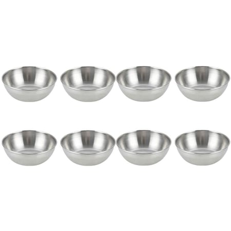 8pcs Round Sauce Dishes Appetizer Plates Food Dipping Bowls Saucer for Home Bar