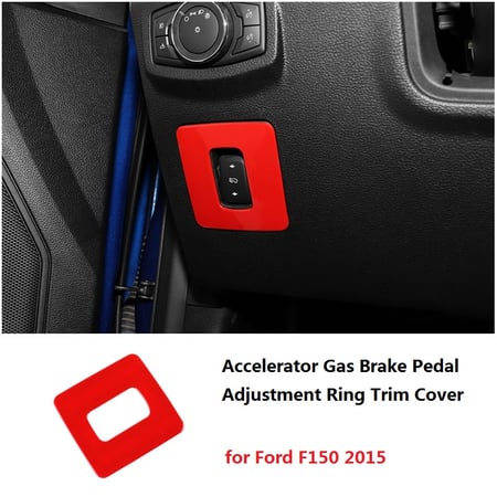 Car Interior Accelerator Gas Brake Pedal Adjustment Decoration Ring Cover Trim for Ford F150 2015 2016 2017 Carbon Fiber 