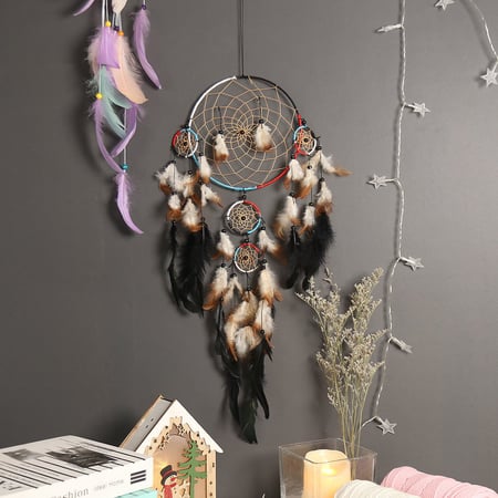 Handmade Dream Catcher Feathers Beads Car Home Wall Hanging Decoration Ornament 