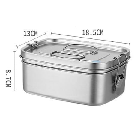 School Office Sandwich Food Container for Kids Adults Lunch Box Stainless Steel