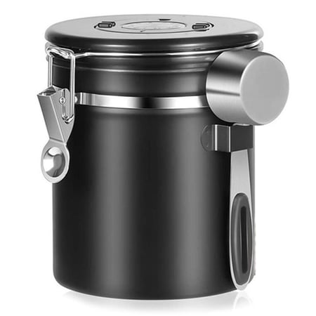 Stainless Steel Coffee Canister Food Storage Jar Tea  Powder Container Kitchen