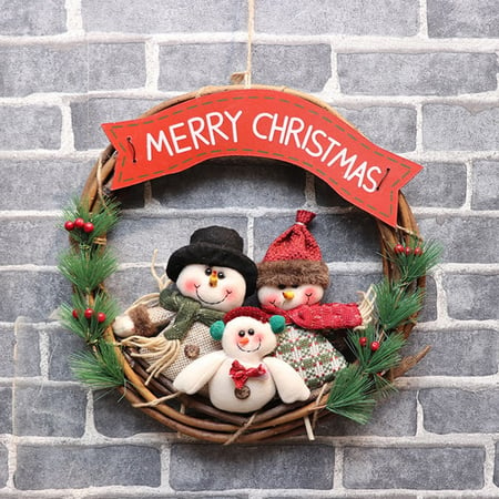 Christmas Wreath For Front Door Wreaths Decorations Seasonal Home Decor New Year Ornaments - Seasonal Home Decor