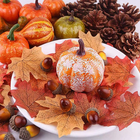 Halloween Fall Autumn Thanksgiving Napkin Rings Pumpkins Gourds Leaves Berry NEW