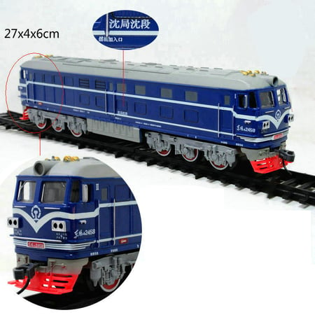 Alloy 1:87 Diesel Retro Train Model Locomotive Model Acousto-optic Toy